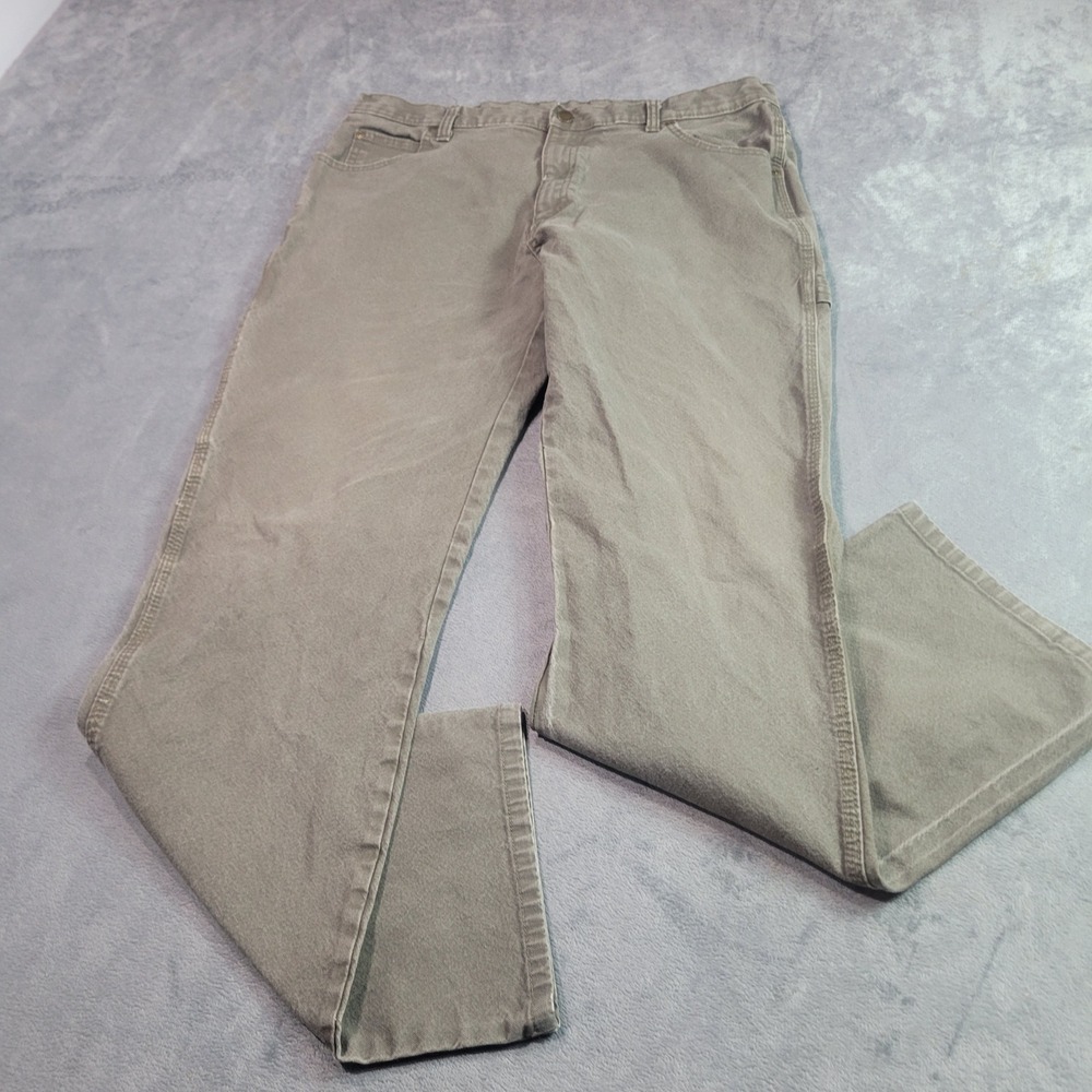 Dickies Carpenter Pants Men 36x34 Olive Green EU1939RMS Workwear Stretch Utility